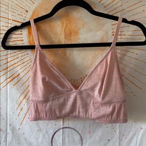 sparkly pink bralette